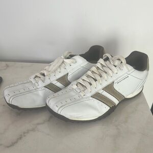 Geox White and Brown Sneakers